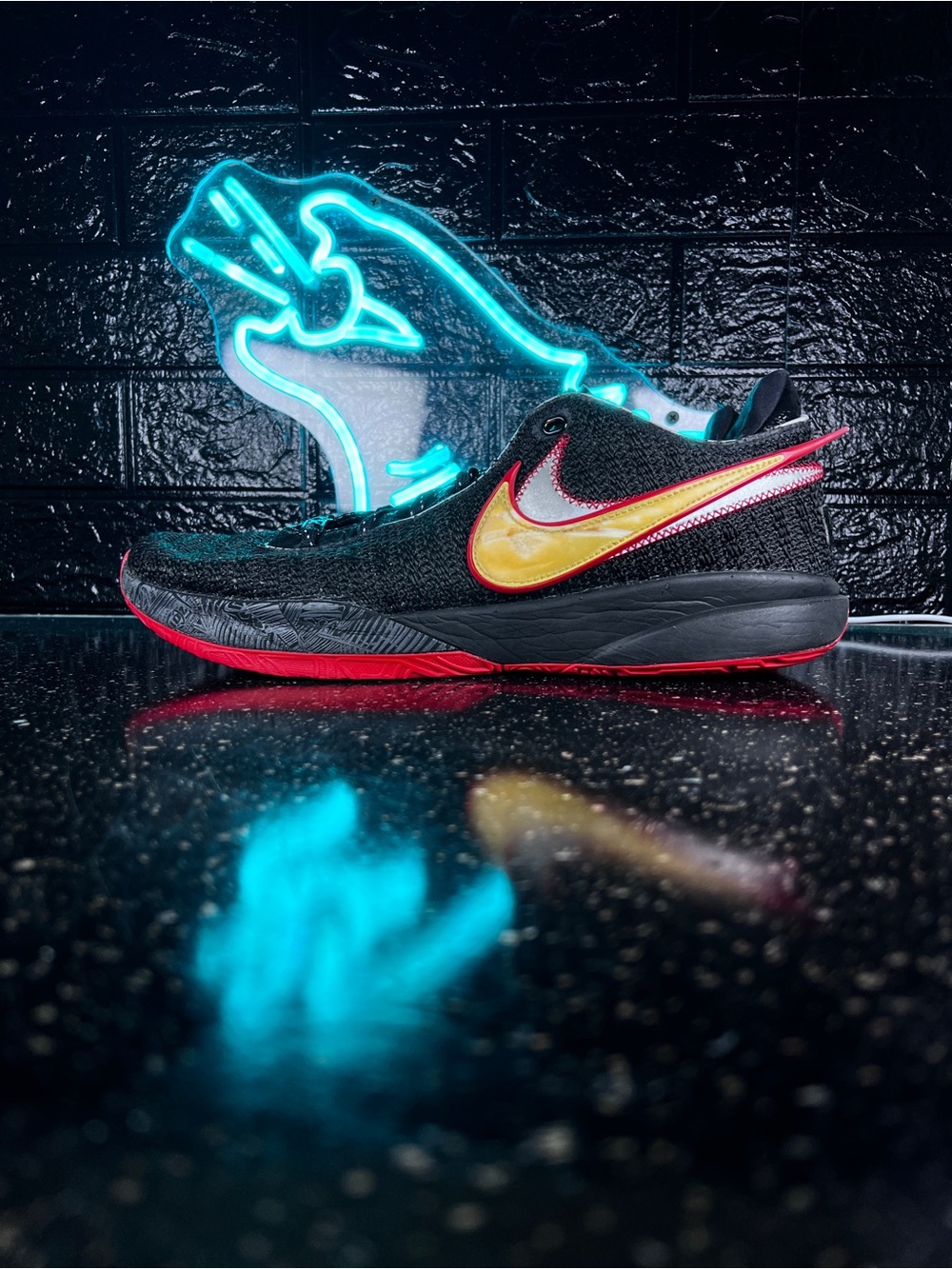 LeBron 20 XX Miami Heat Men’s Basketball Shoes Sneakers Black Red Bred - 13
